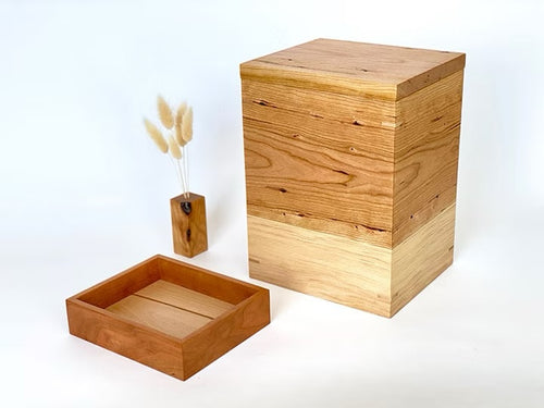 CHERRY WOOD & BEECH with Nesting Keepsake Tray