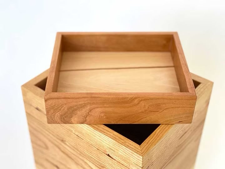 CHERRY WOOD & BEECH with Nesting Keepsake Tray